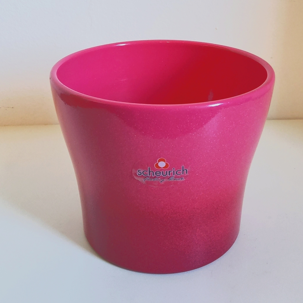 Scheurich Pink Ceramic Planter